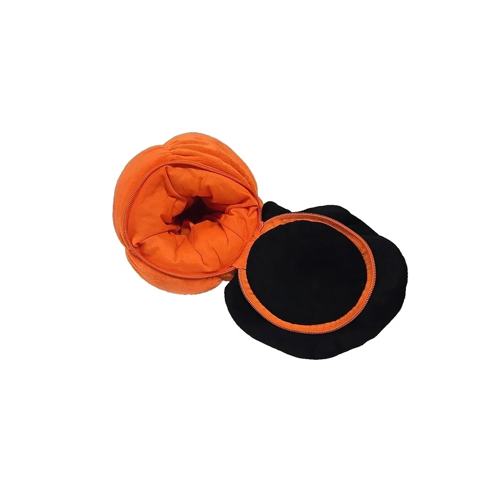 Teytoy Halloween Pumpkin with Hidden Cavity Plush Stuffed Toy 11 Inch
